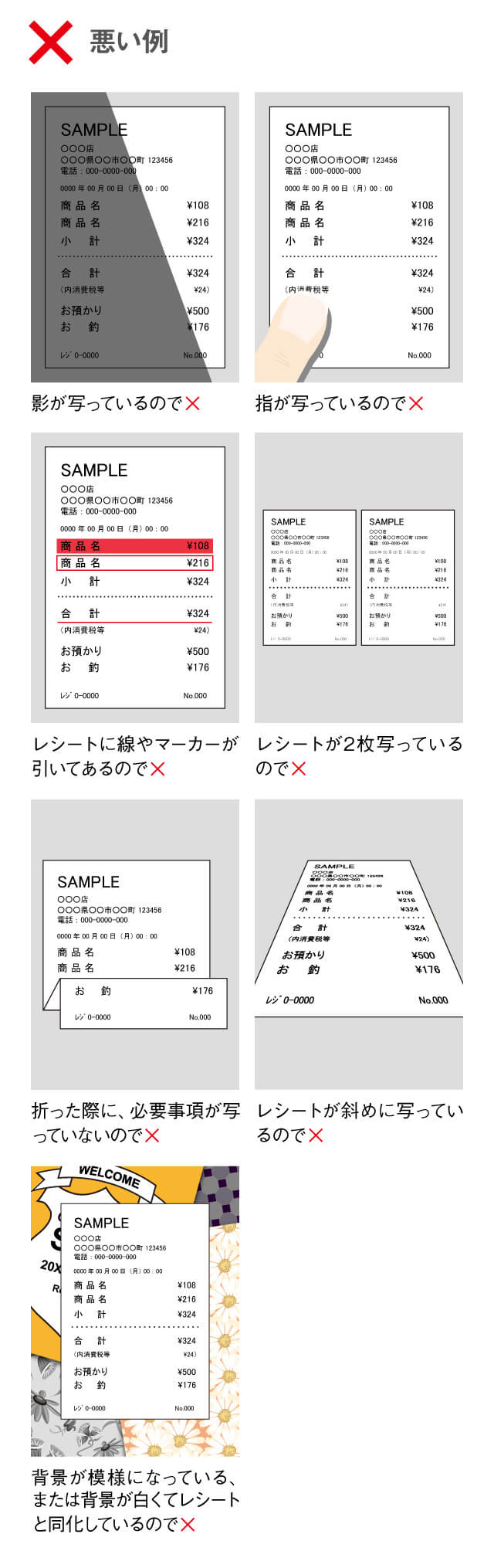 レシート撮影方法2