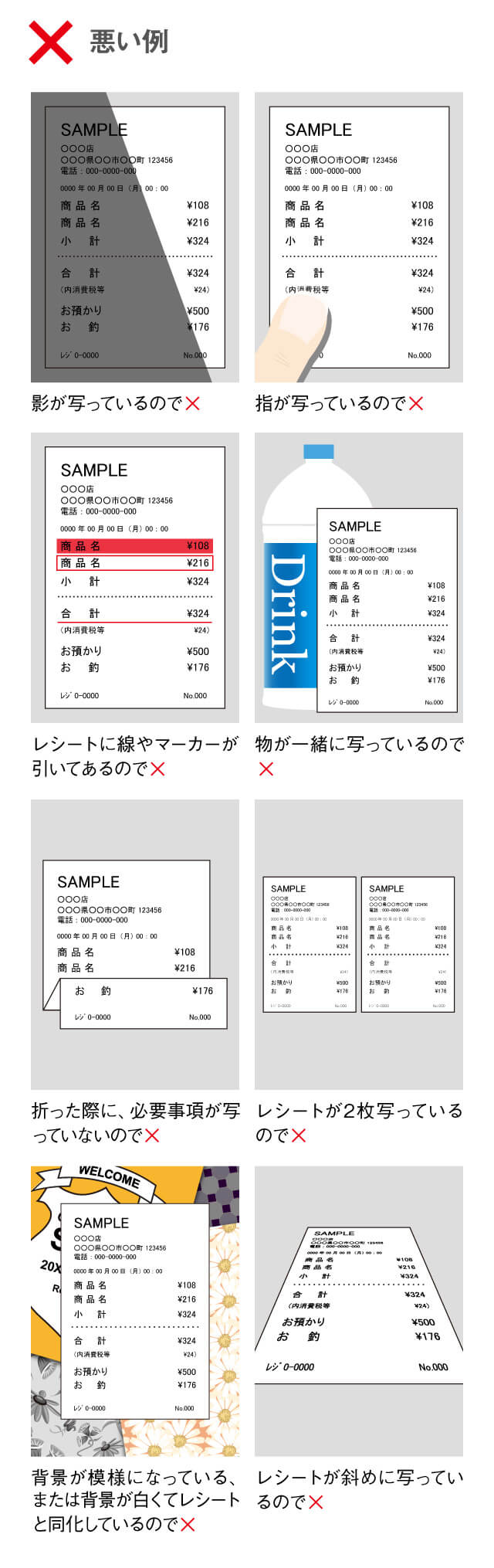 レシート撮影方法2